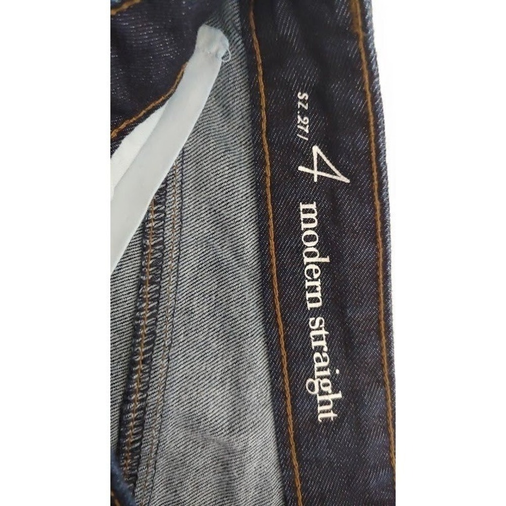 LOFT Womens Modern Straight Leg Jeans Size 4 Dark Wash Denim Classic Fit Stretch - Picture 7 of 10